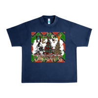 Navy merry Christmas Urban Heavy Tee - CowhideDigitalArt