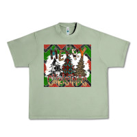 Oil Green merry Christmas Urban Heavy Tee - CowhideDigitalArt