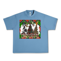 Pebble Blue merry Christmas Urban Heavy Tee - CowhideDigitalArt
