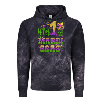 Cloud Black my first mardi gras glitter fleur de lis Vintage Hoodie - Artiststas