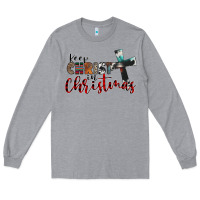 Heather Grey keep christ in christmas Long Sleeve Tee - CowhideDigitalArt