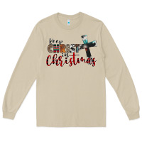 Mushroom keep christ in christmas Long Sleeve Tee - CowhideDigitalArt