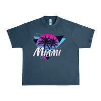 Midnight Navy miami beach souvenir vintage 80s Urban Heavy Tee - linhVisuals