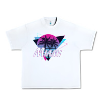 White miami beach souvenir vintage 80s Urban Heavy Tee - linhVisuals