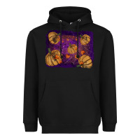 Black halloween leaves tool leather backround Heavyweight Hoodie - RanaPortraitStore