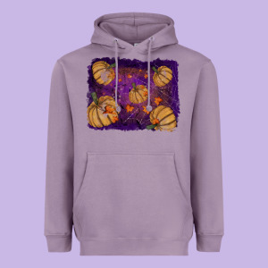 Halloween Leaves Tool Leather Backround Heavyweight Hoodie Designed By Ranaportraitstore
