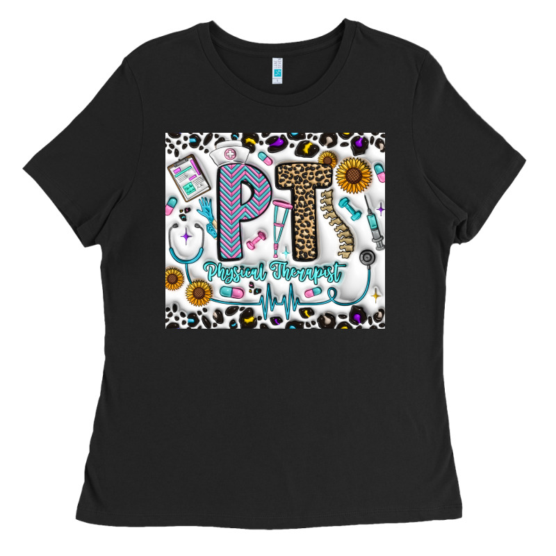 Pt Physical Therapist Ladies Tee by CowhideDigitalArt | Teevron