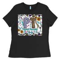 Black pt physical therapist Ladies Tee - CowhideDigitalArt