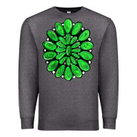 Charcoal Heather green gemstone Premium Sweatshirt - RanaPortraitStore