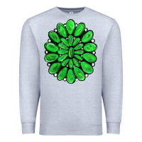 Heather Grey green gemstone Premium Sweatshirt - RanaPortraitStore