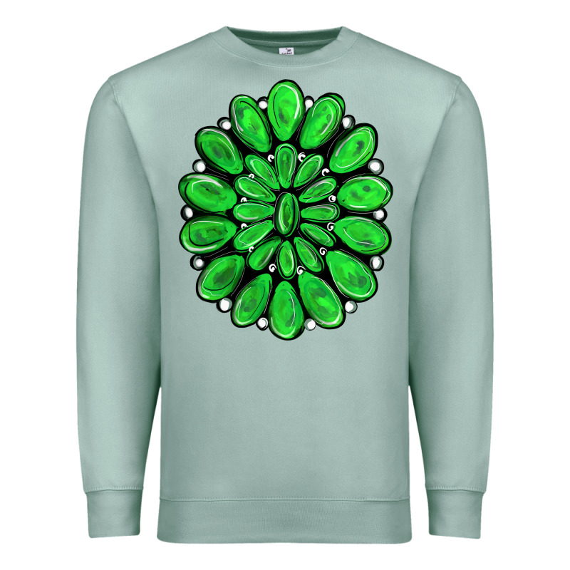 Green Gemstone Premium Sweatshirt by RanaPortraitStore | Teevron