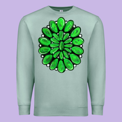 Green Gemstone Premium Sweatshirt Designed By Ranaportraitstore