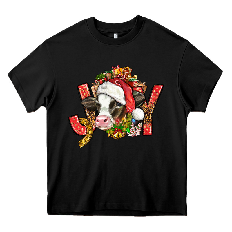 Joy Christmas With Cow Bbs Heavy Core Tee by BundleAndBundleShop | Teevron