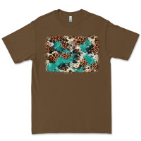 Cacao Cowhide Turquoise Glitter Premium Tee - FaDigitalArtStudio
