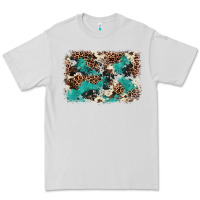 Dove Grey Cowhide Turquoise Glitter Premium Tee - FaDigitalArtStudio