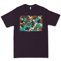 Plum Cowhide Turquoise Glitter Premium Tee - FaDigitalArtStudio