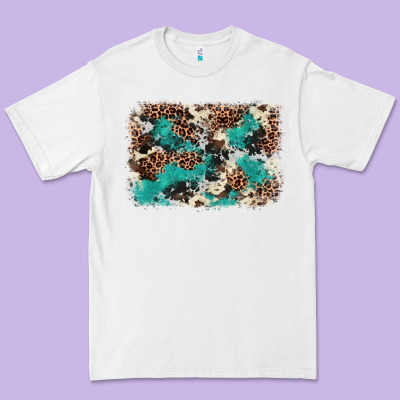 Cowhide Turquoise Glitter Premium Tee Designed By Fadigitalartstudio