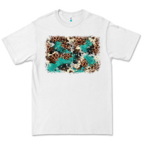 White Cowhide Turquoise Glitter Premium Tee - FaDigitalArtStudio