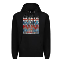 Black american mama Premium Hoodie - BarkalooDesign