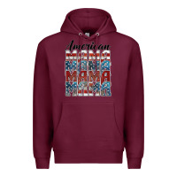 Burgundy american mama Premium Hoodie - BarkalooDesign