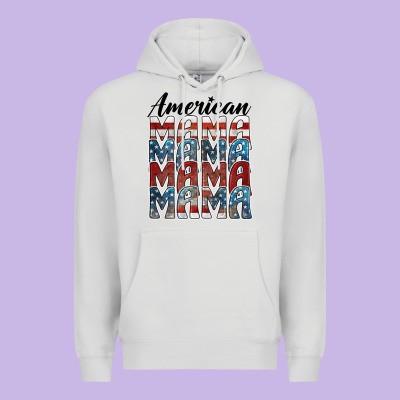 American Mama Premium Hoodie Designed By Barkaloodesign