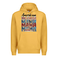 Mustard american mama Premium Hoodie - BarkalooDesign