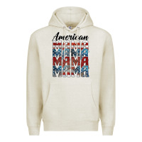Oatmeal Heather american mama Premium Hoodie - BarkalooDesign