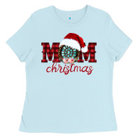 Baby Blue mom Christmas Ladies Tee - CowhideDigitalArt
