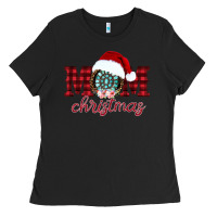 Black mom Christmas Ladies Tee - CowhideDigitalArt