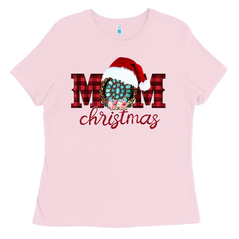 Mom Christmas Ladies Tee by CowhideDigitalArt | Teevron