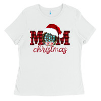 White mom Christmas Ladies Tee - CowhideDigitalArt