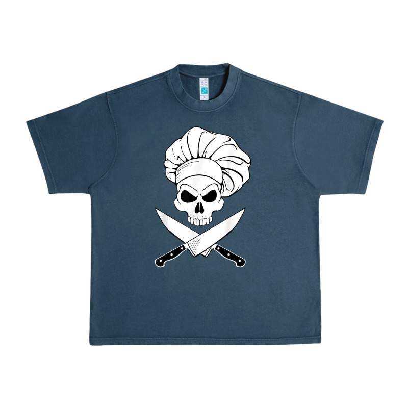 Chef Skull And Crossbones Knives Halloween Urban Heavy Tee by linhVisuals | Teevron