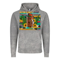 Cloud Rock western horse cowboy hat cactus sunflowers glitter cowhide serape turq Vintage Hoodie - Artiststas