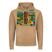 Vintage Camel western horse cowboy hat cactus sunflowers glitter cowhide serape turq Vintage Hoodie - Artiststas