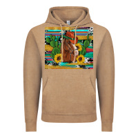 Vintage Coffee western horse cowboy hat cactus sunflowers glitter cowhide serape turq Vintage Hoodie - Artiststas
