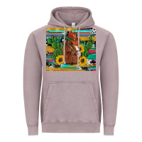 Vintage Zinc western horse cowboy hat cactus sunflowers glitter cowhide serape turq Vintage Hoodie - Artiststas
