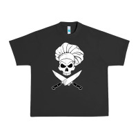 Pigment Black chef skull and crossbones knives halloween Urban Heavy Tee - linhVisuals