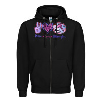 Black Peace Love Hairstylist Zipper Hoodie - Jasminsmagicworld