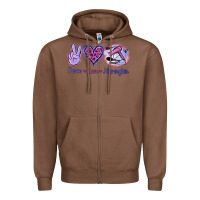 Chestnut Peace Love Hairstylist Zipper Hoodie - Jasminsmagicworld