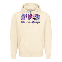 Sandshell Peace Love Hairstylist Zipper Hoodie - Jasminsmagicworld