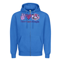 True Royal Peace Love Hairstylist Zipper Hoodie - Jasminsmagicworld