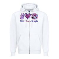 White Peace Love Hairstylist Zipper Hoodie - Jasminsmagicworld