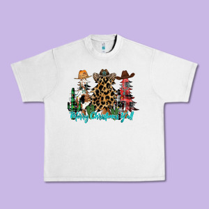 Merry Christmas Y'all Christmas Trees Urban Heavy Tee Designed By Cowhidedigitalart