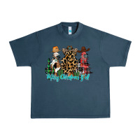 Midnight Navy merry christmas y'all christmas trees Urban Heavy Tee - CowhideDigitalArt