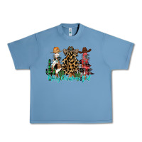 Pebble Blue merry christmas y'all christmas trees Urban Heavy Tee - CowhideDigitalArt