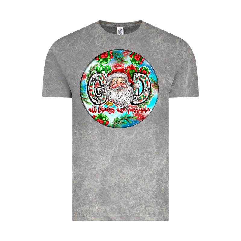With God All Things Are Possible Vintage Tee by CowhideDigitalArt | Teevron