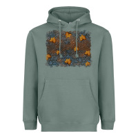 Sage tooled leather fall background Heavyweight Hoodie - RanaPortraitStore