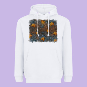 Tooled Leather Fall Background Heavyweight Hoodie Designed By Ranaportraitstore