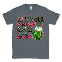 Charcoal Heather Just A Girl Who Loves Coffee And Cactus Frappe Classic Tee - FaDigitalArtStudio