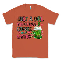 Copper Just A Girl Who Loves Coffee And Cactus Frappe Classic Tee - FaDigitalArtStudio